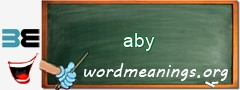 WordMeaning blackboard for aby